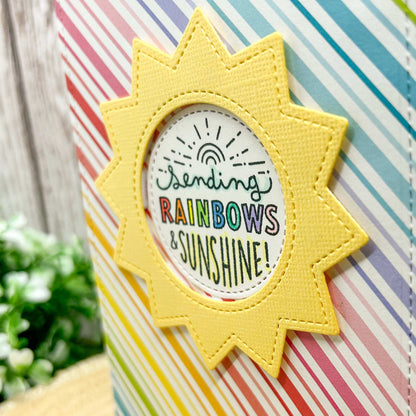 Sending Rainbows & Sunshine Handmade Card-2