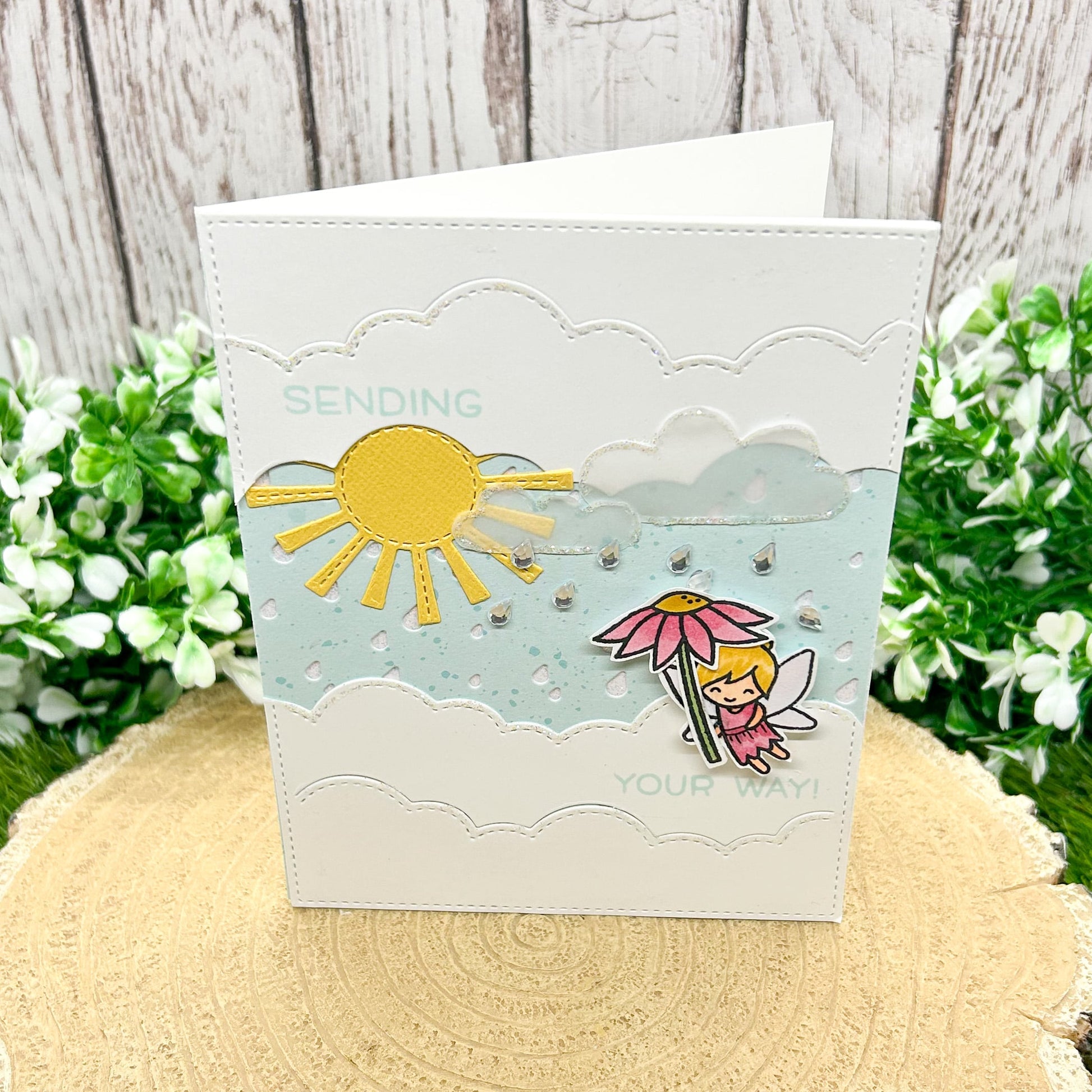 Sending Sunshine Your Way Handmade Card-1