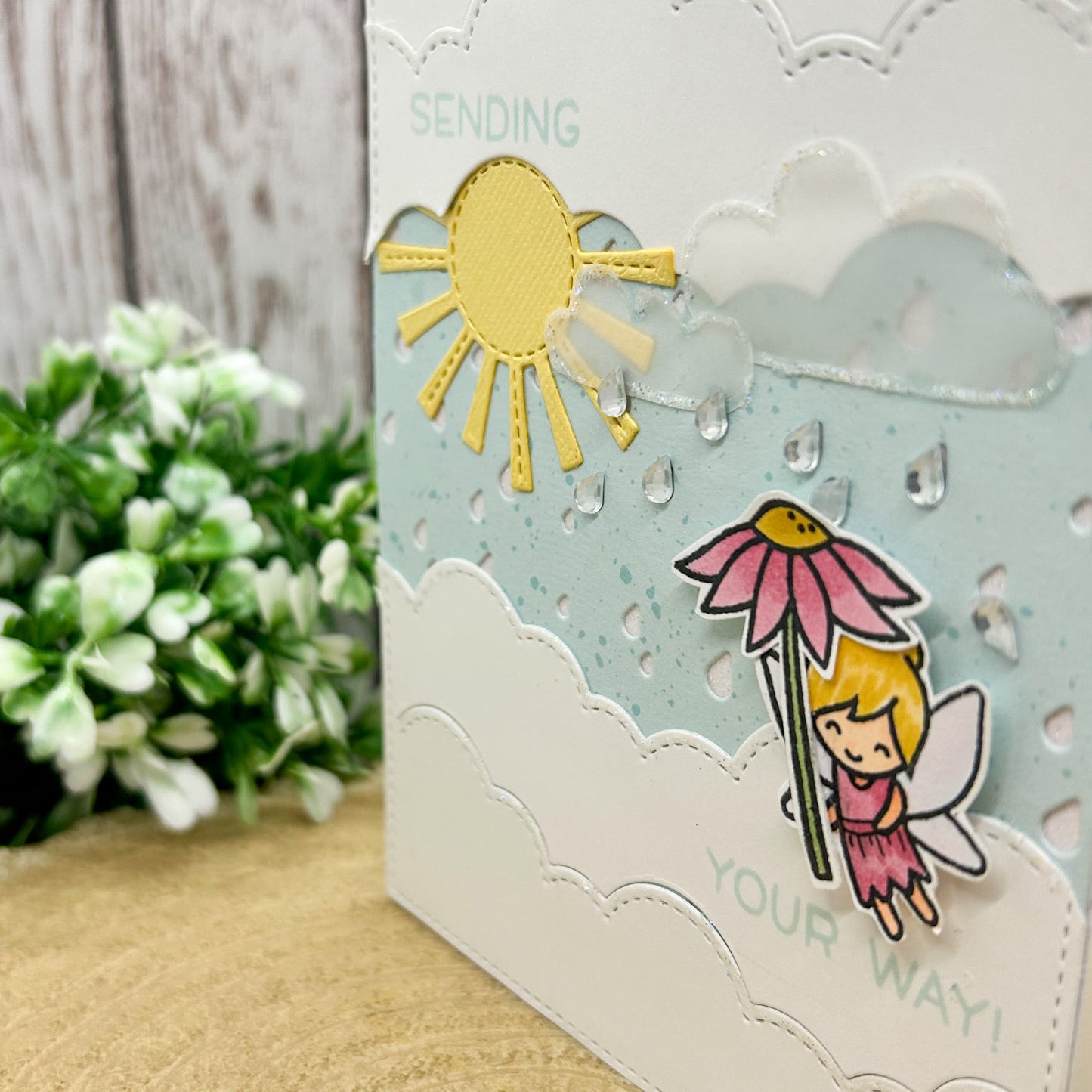 Sending Sunshine Your Way Handmade Card-2