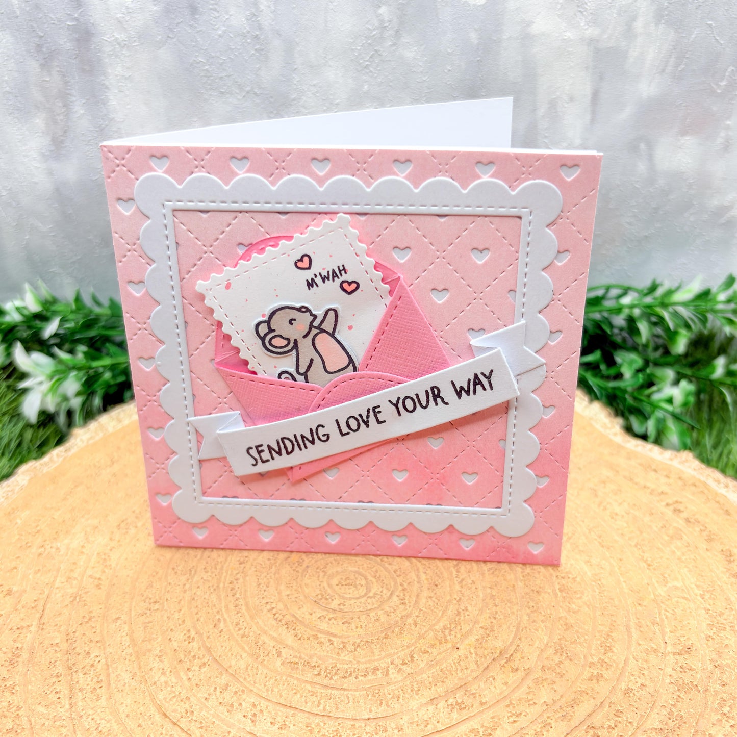 Sending Love Your Way Mini Handmade Valentine's Day Card-1