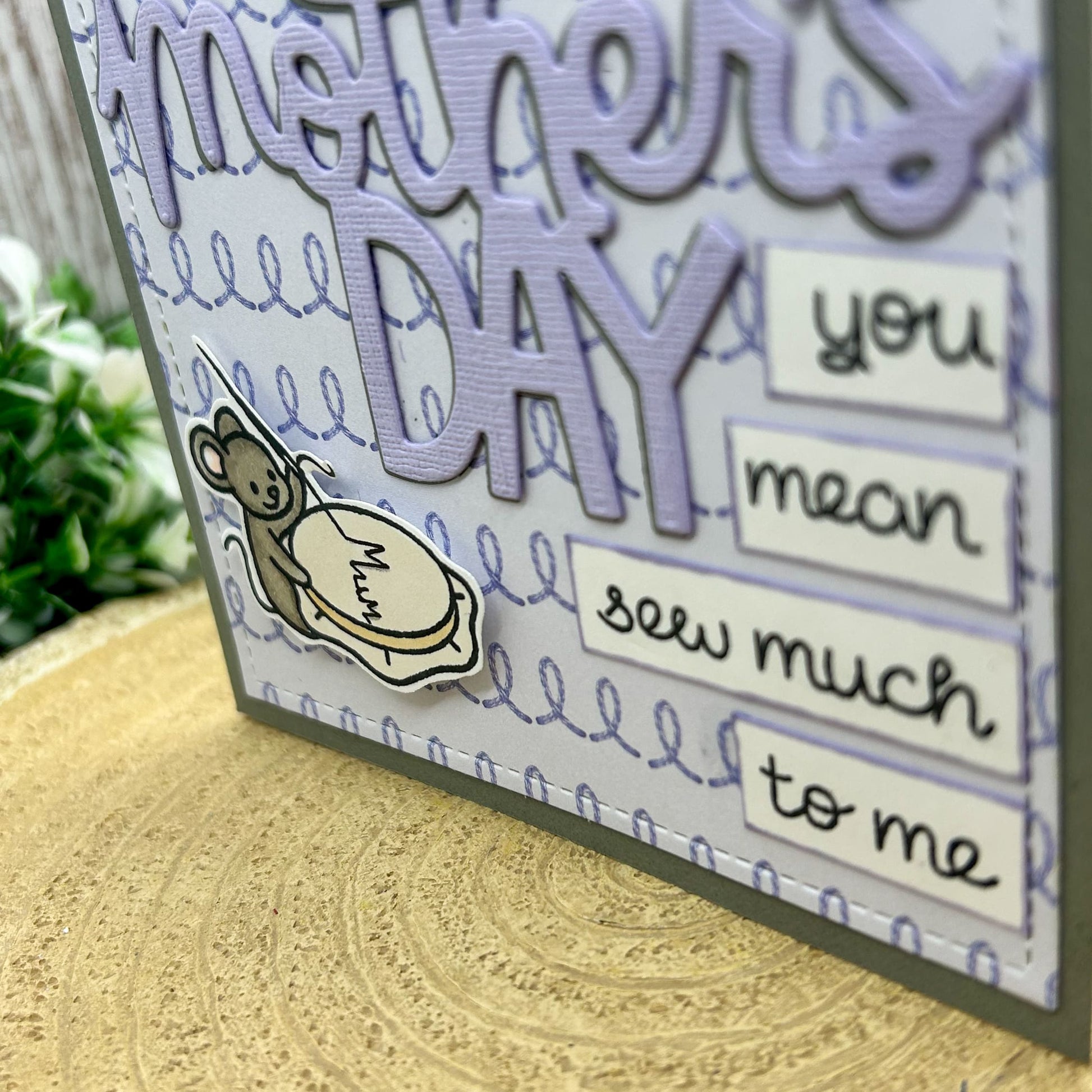 Sewing Mice Handmade Mother's Day Card-2