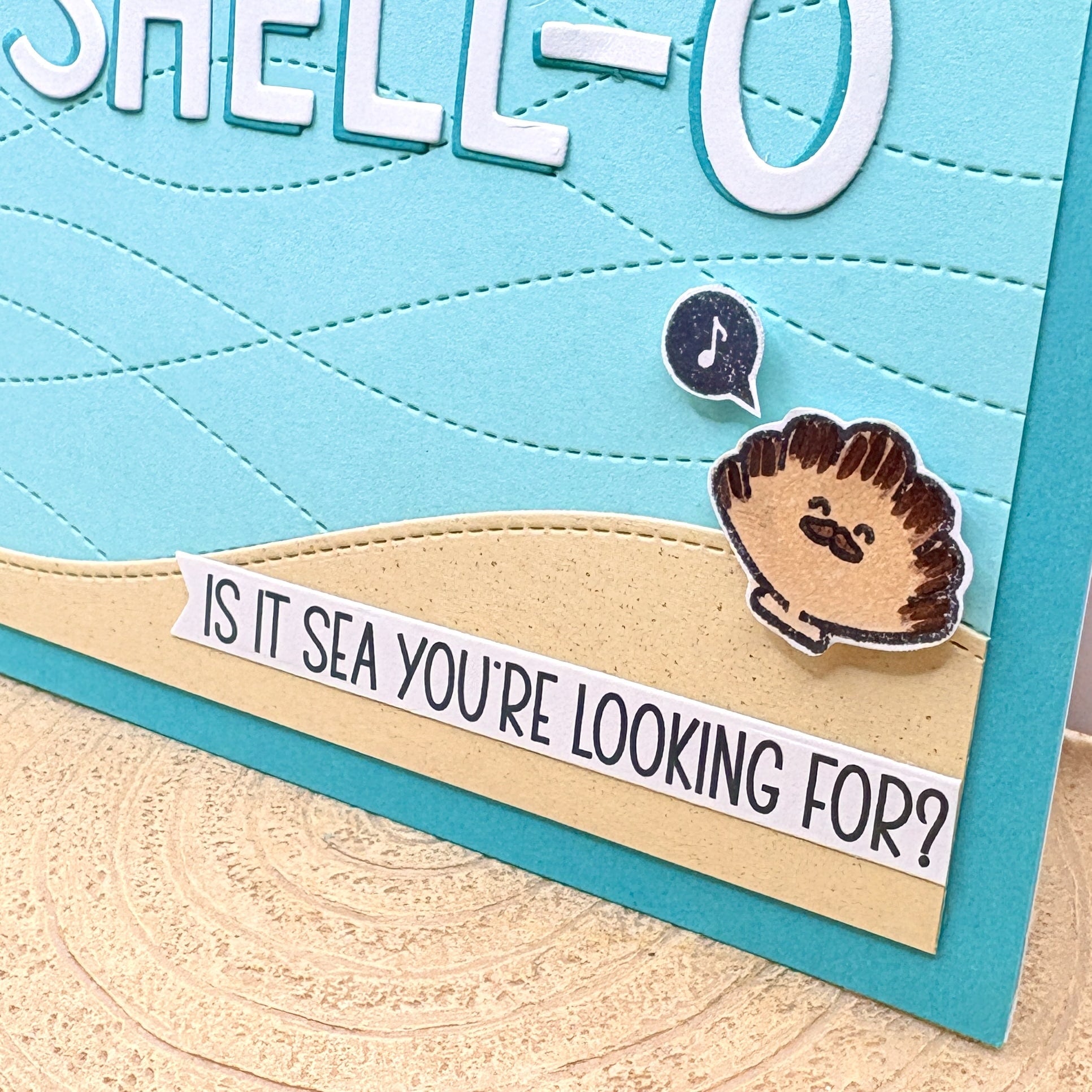 Shell-O Funny Singer Pun Handmade Card-2
