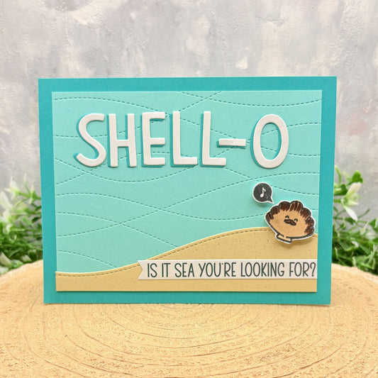 Shell-O Funny Singer Pun Handmade Card