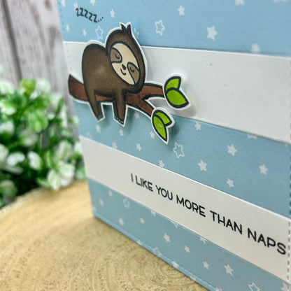 Sleeping Sloth Handmade Card-2