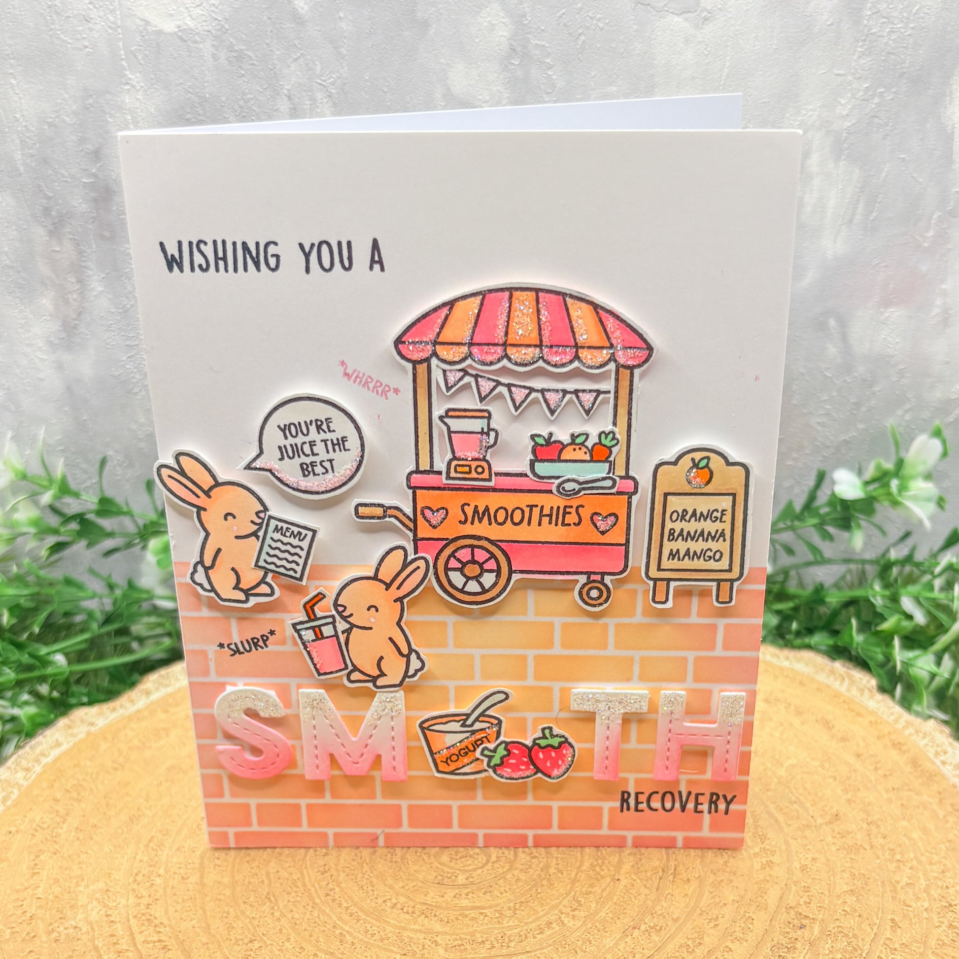 Smoothie Recovery Puns Handmade Get Well Soon Card-1