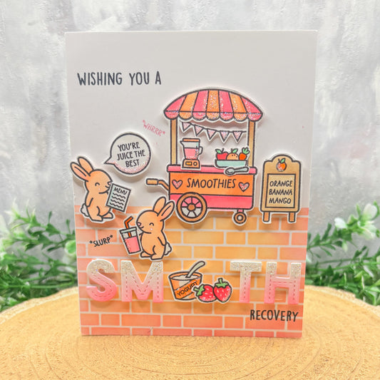 Smoothie Recovery Puns Handmade Get Well Soon Card