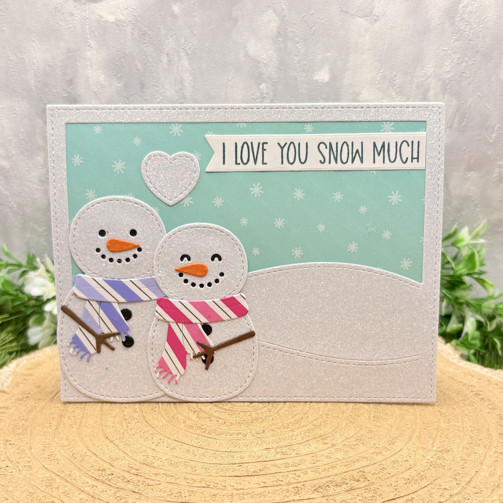 Snowman Couple Handmade Christmas Card