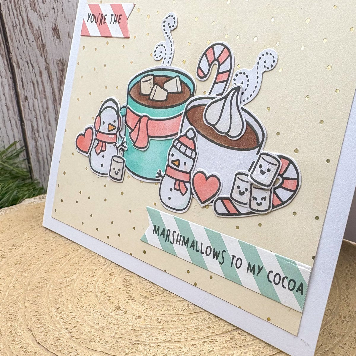 Snowmen & Hot Chocolate Handmade Christmas Card-2