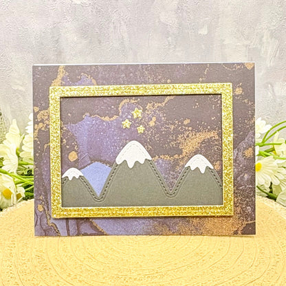 Snowy Mountain Peaks Handmade Card