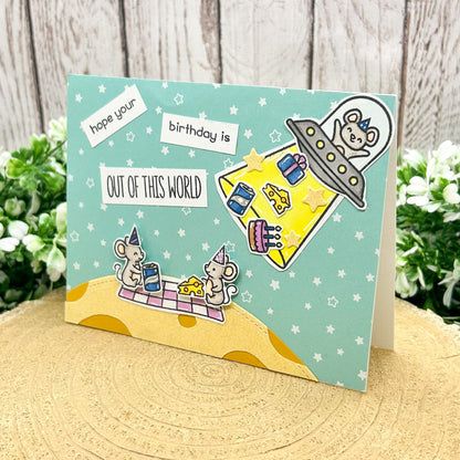 Space Mice Out Of This World Handmade Birthday Card-1