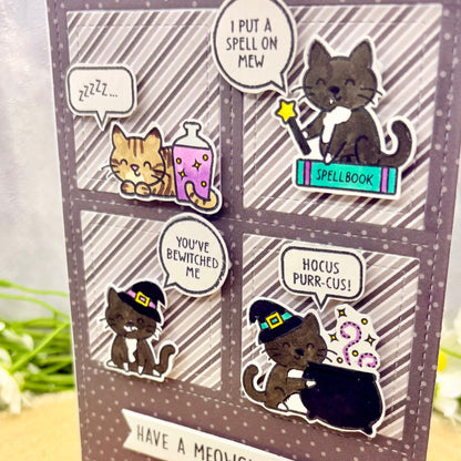 Spells & Potions Cats Handmade Birthday Card-2