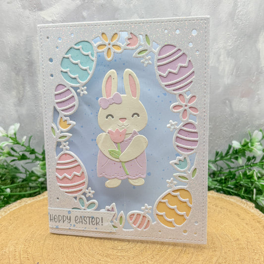 Spinning Bunny Handmade Easter Card