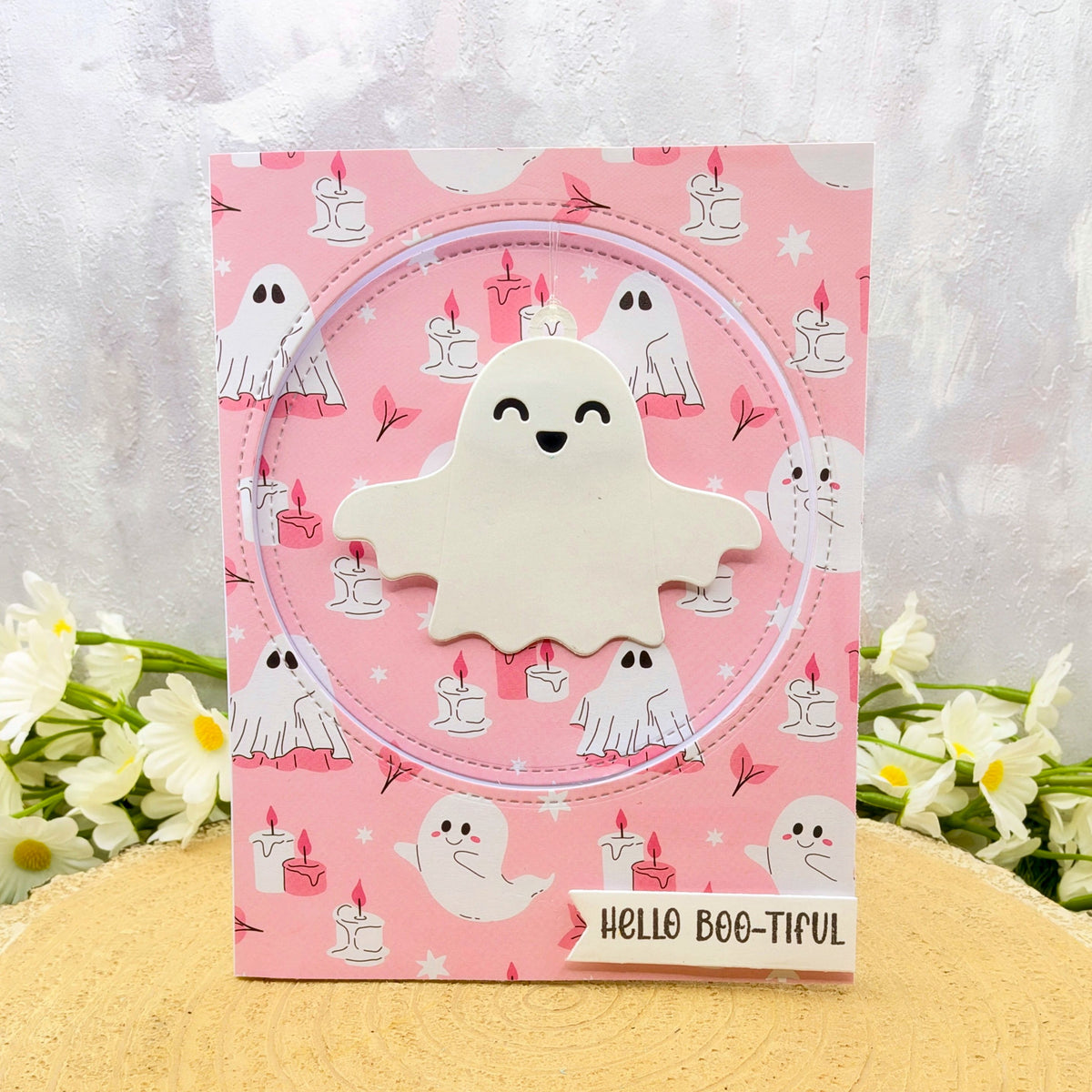 Spinning Ghost Handmade Halloween Card
