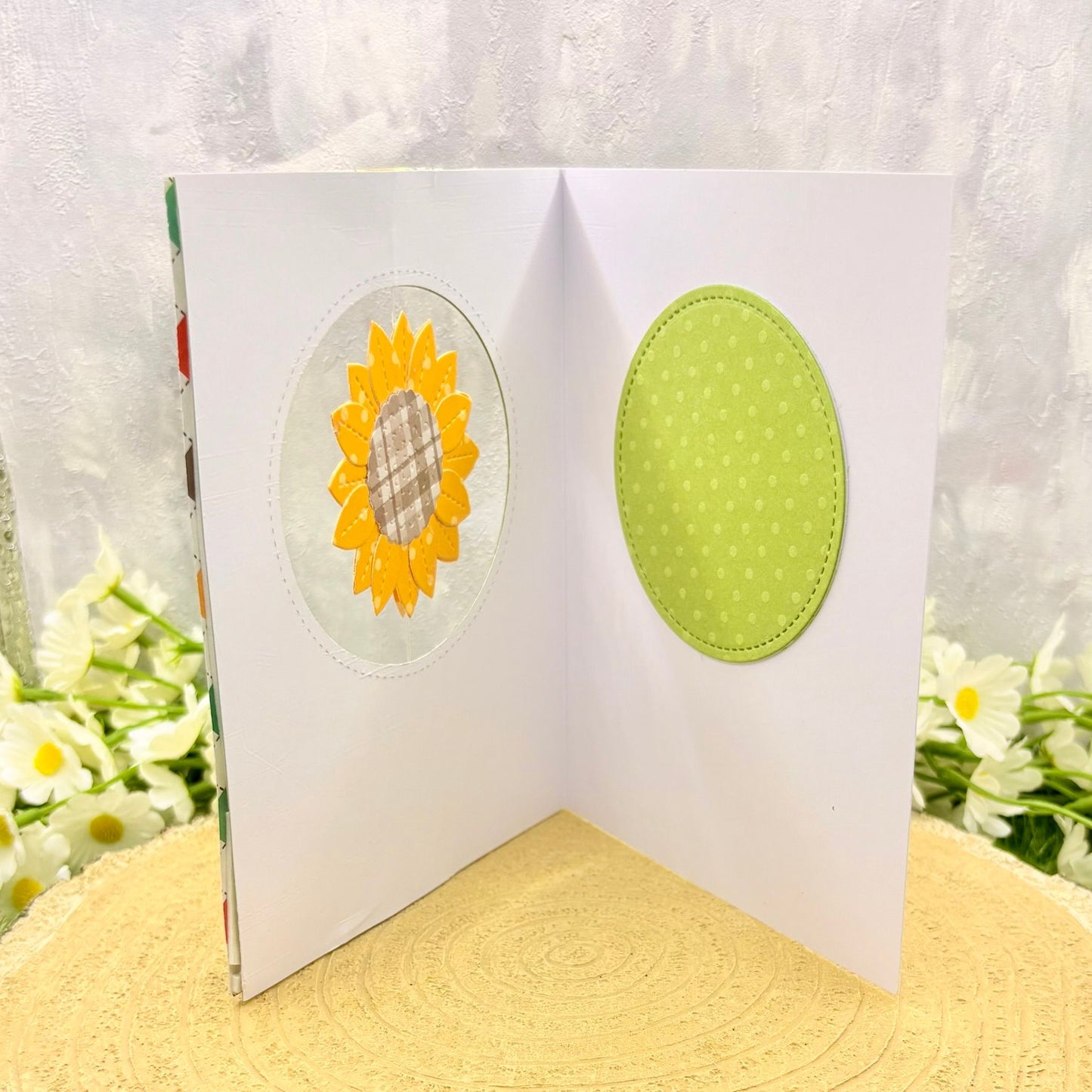 Spinning Sunflower Handmade Birthday Card-2