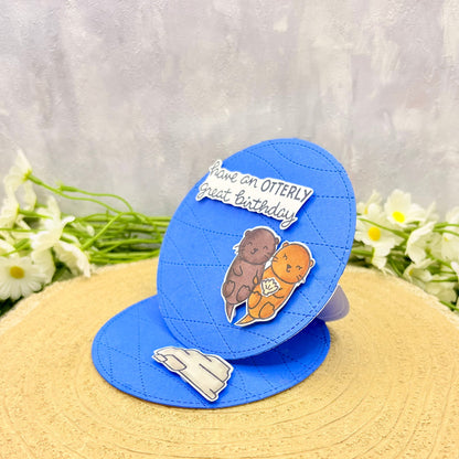 Standing Easel Otterly Great Birthday Handmade Card-1