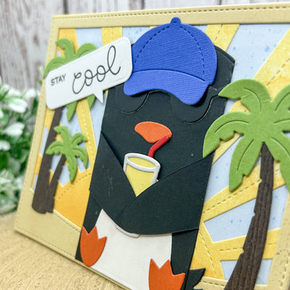 Stay Cool Penguin in Sunglasses Handmade Card-2