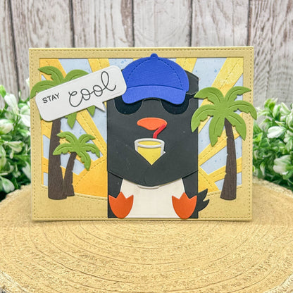 Stay Cool Penguin in Sunglasses Handmade Card