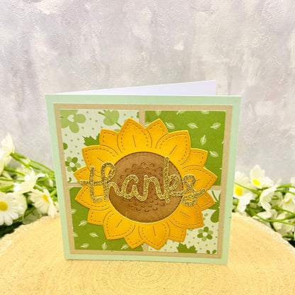 Sunflower Handmade Thank You Card (Pack of 3)-1