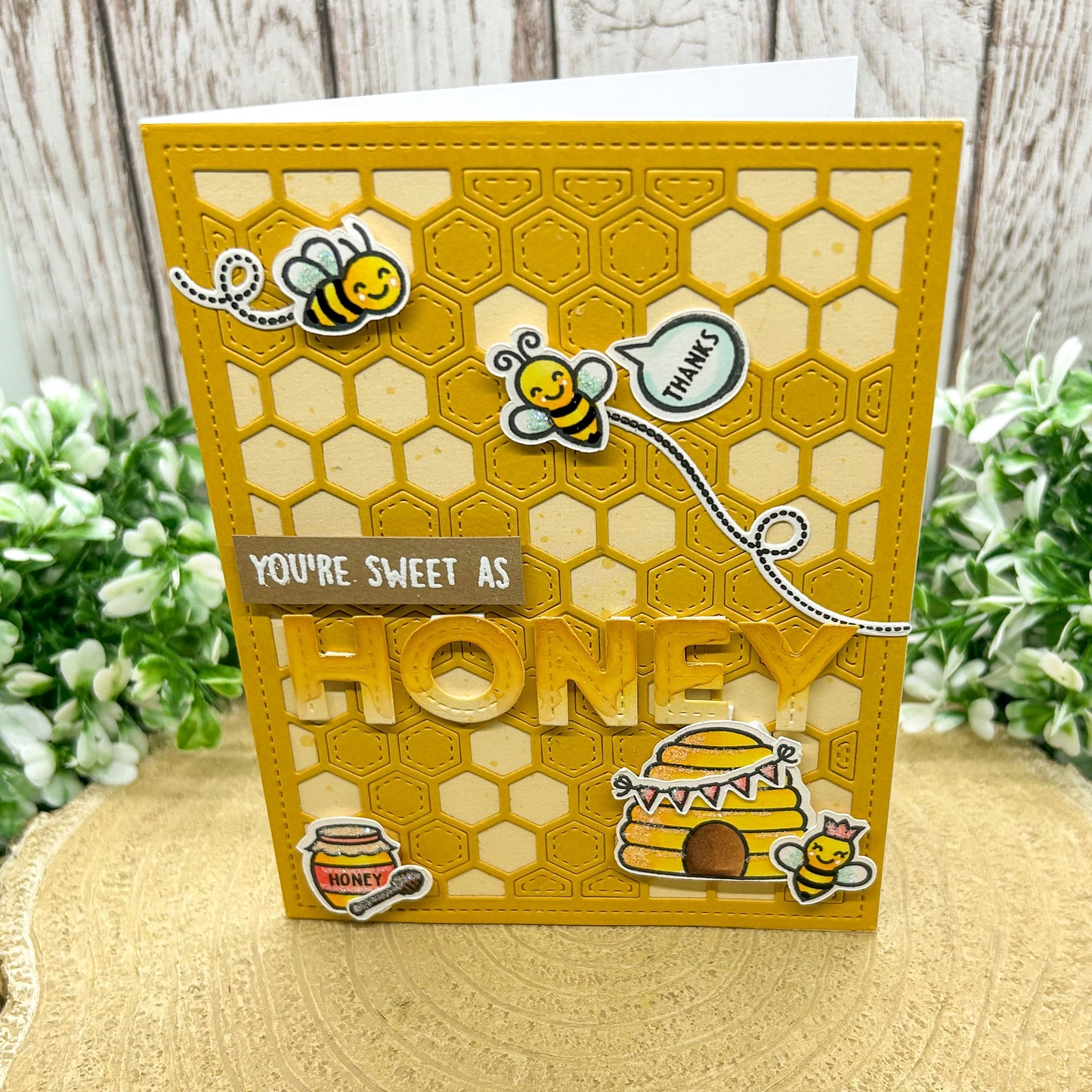 Sweet As Honey Bee Themed Handmade Birthday Card-1