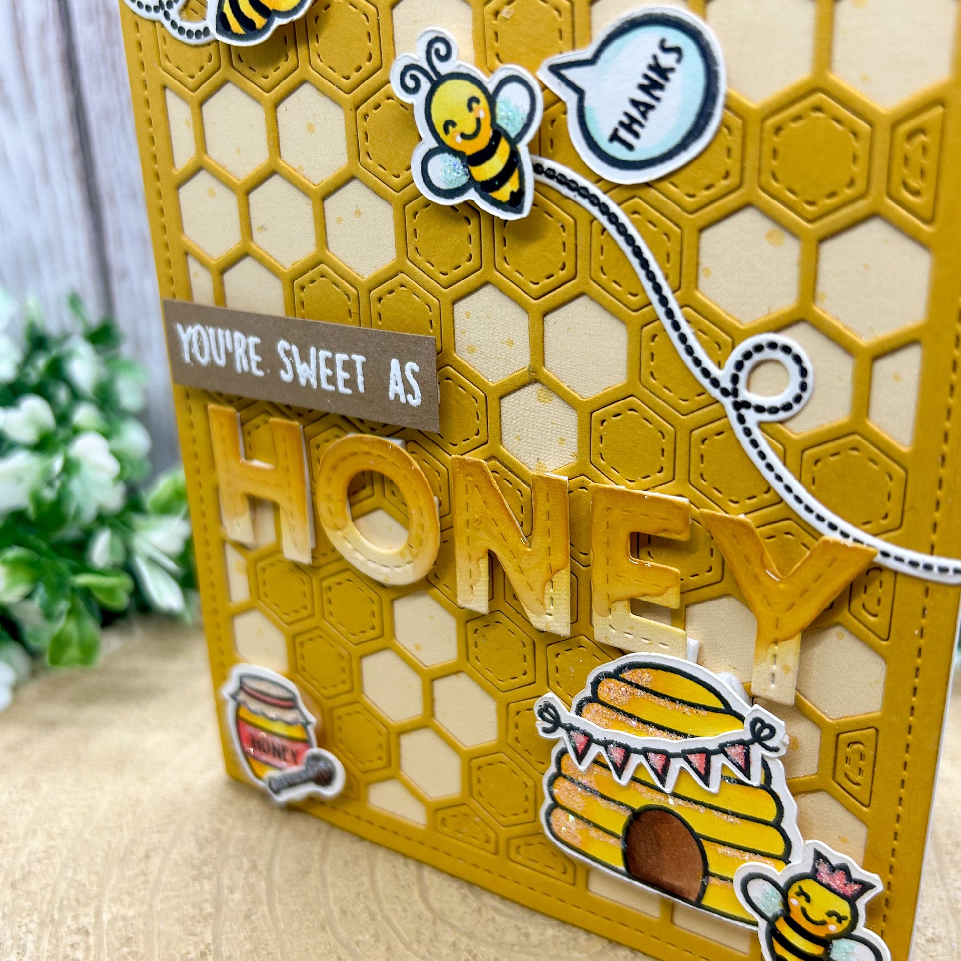 Sweet As Honey Bee Themed Handmade Birthday Card-2