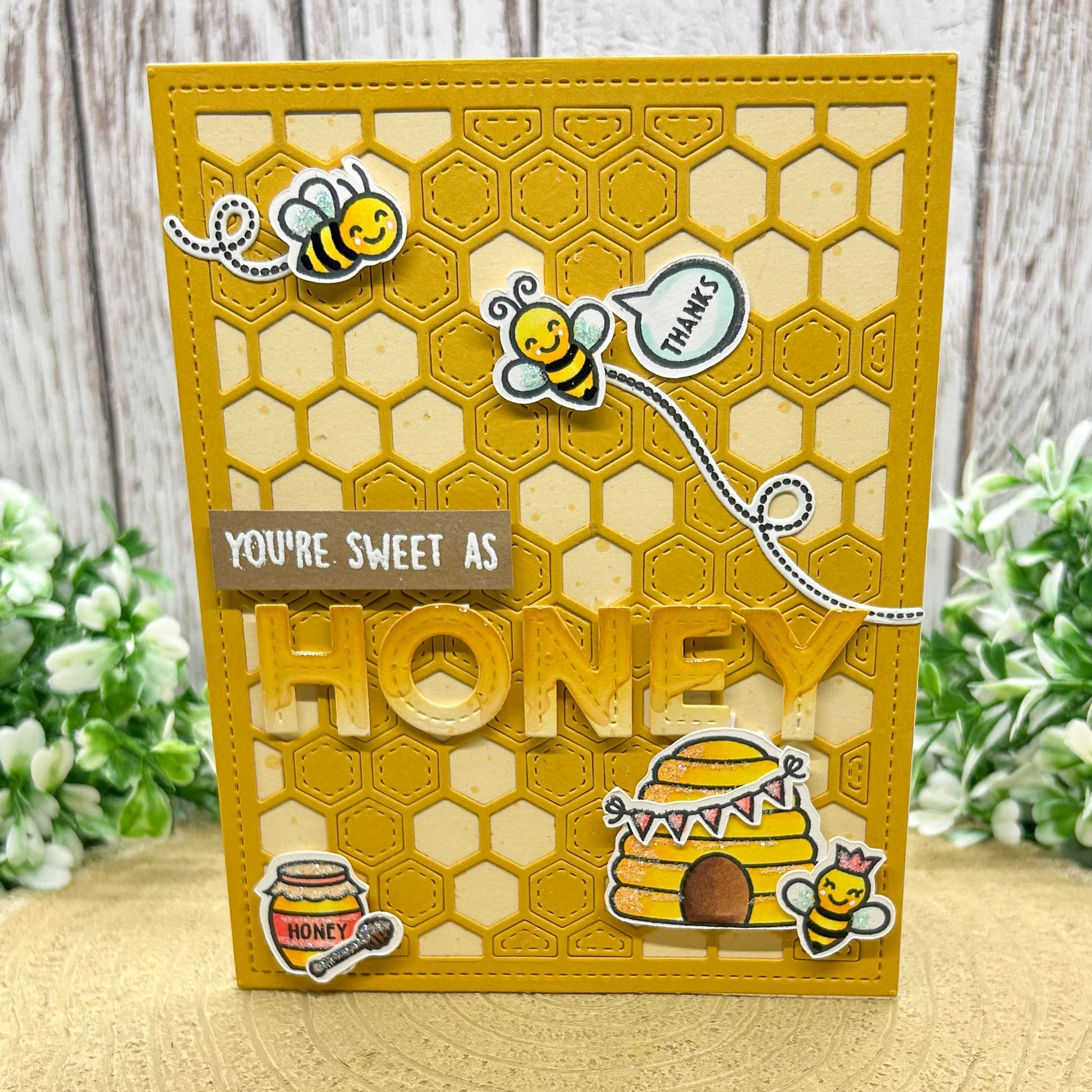 Sweet As Honey Bee Themed Handmade Birthday Card