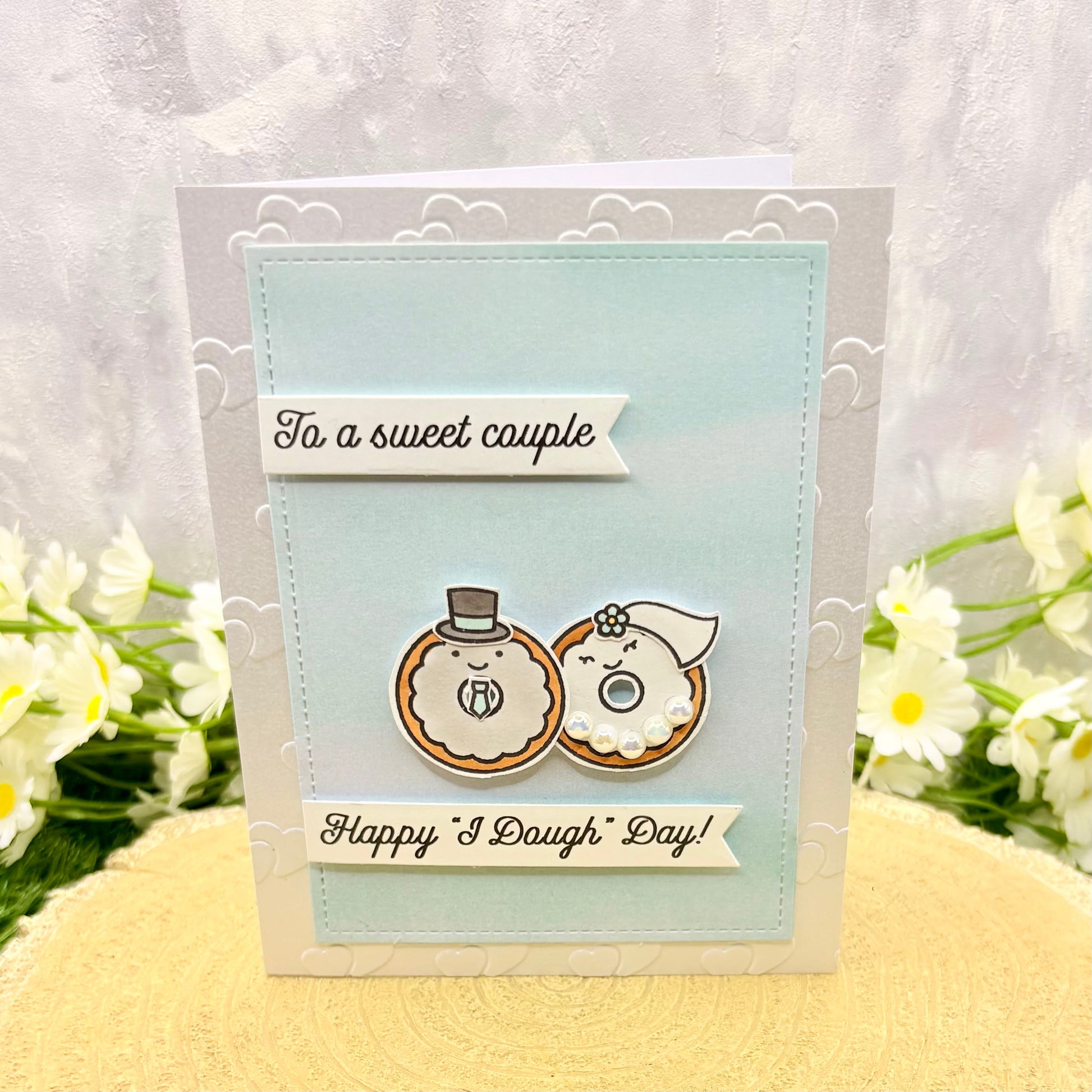 Sweet Couple Doughnut Themed Wedding Day Card-2