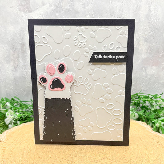 Talk To The Paw Handmade Card