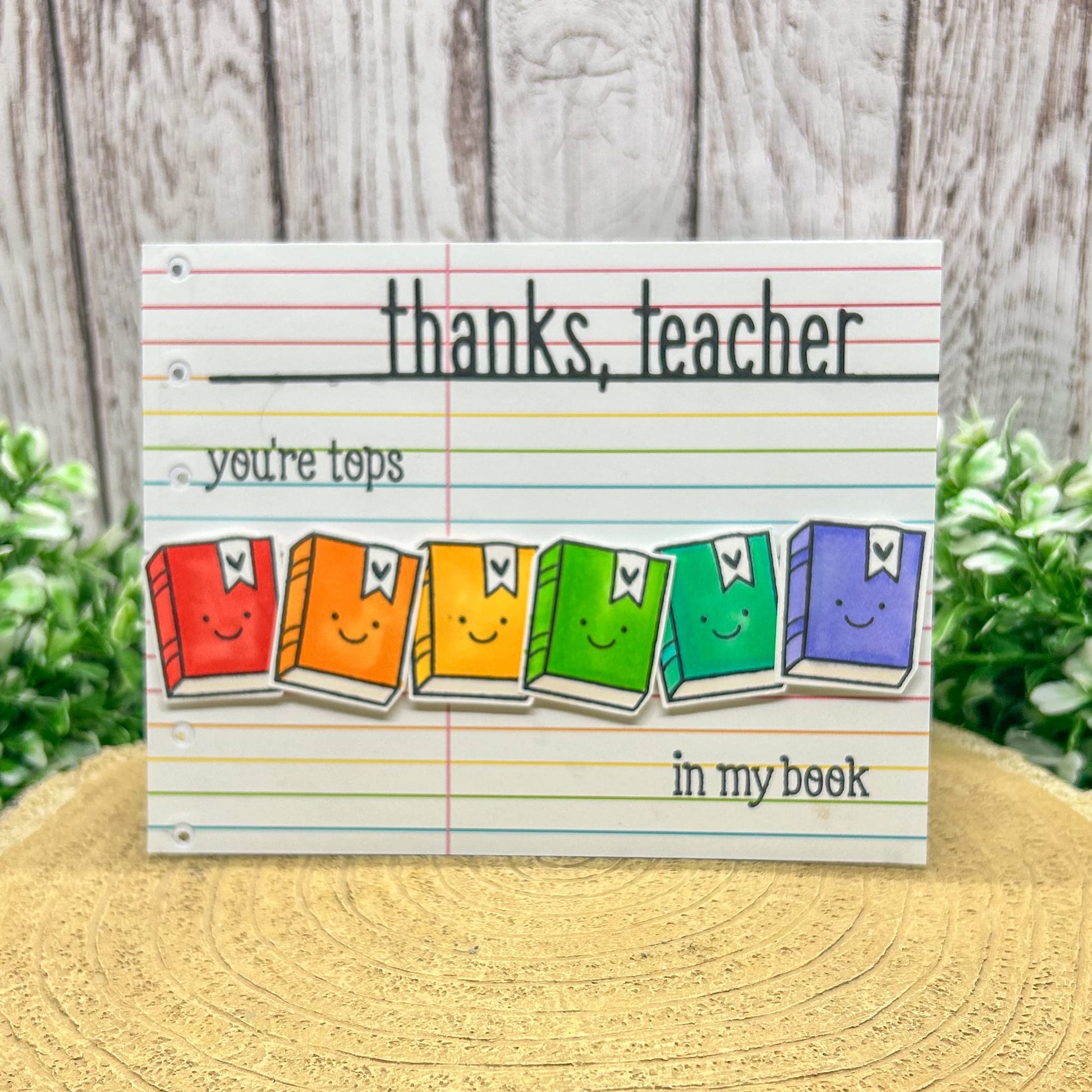 Teacher You're The Tops Handmade Thank You Card