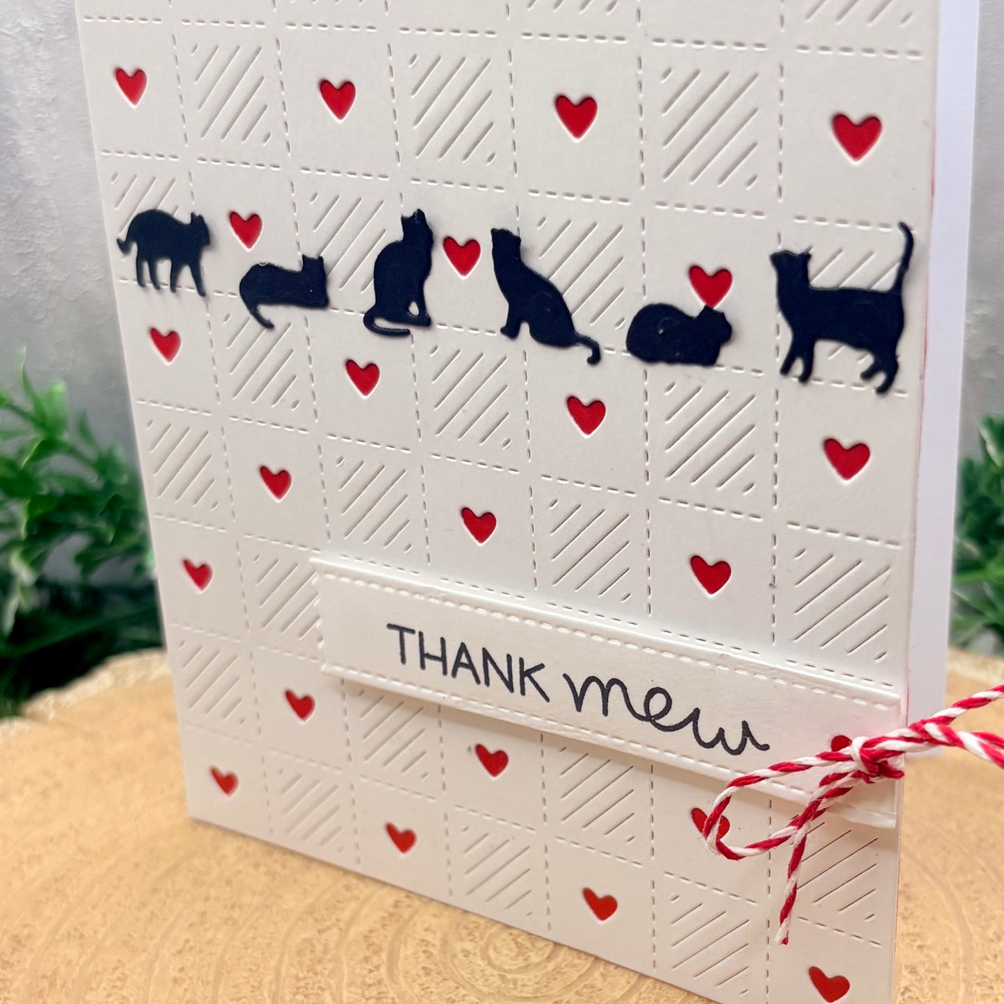 Thank Mew Silhouette Cats Handmade Thank You Card-2