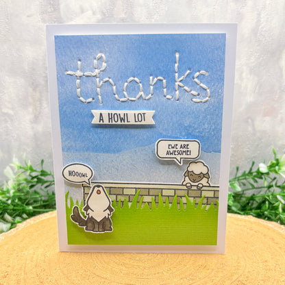 Thanks A Howl Lot Handmade Thank You Card