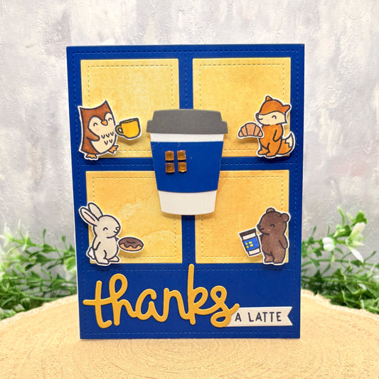 Thanks A Latte Greggs Handmade Thank You Card