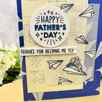Thanks For Helping Me Fly Handmade Father's Day Card-2