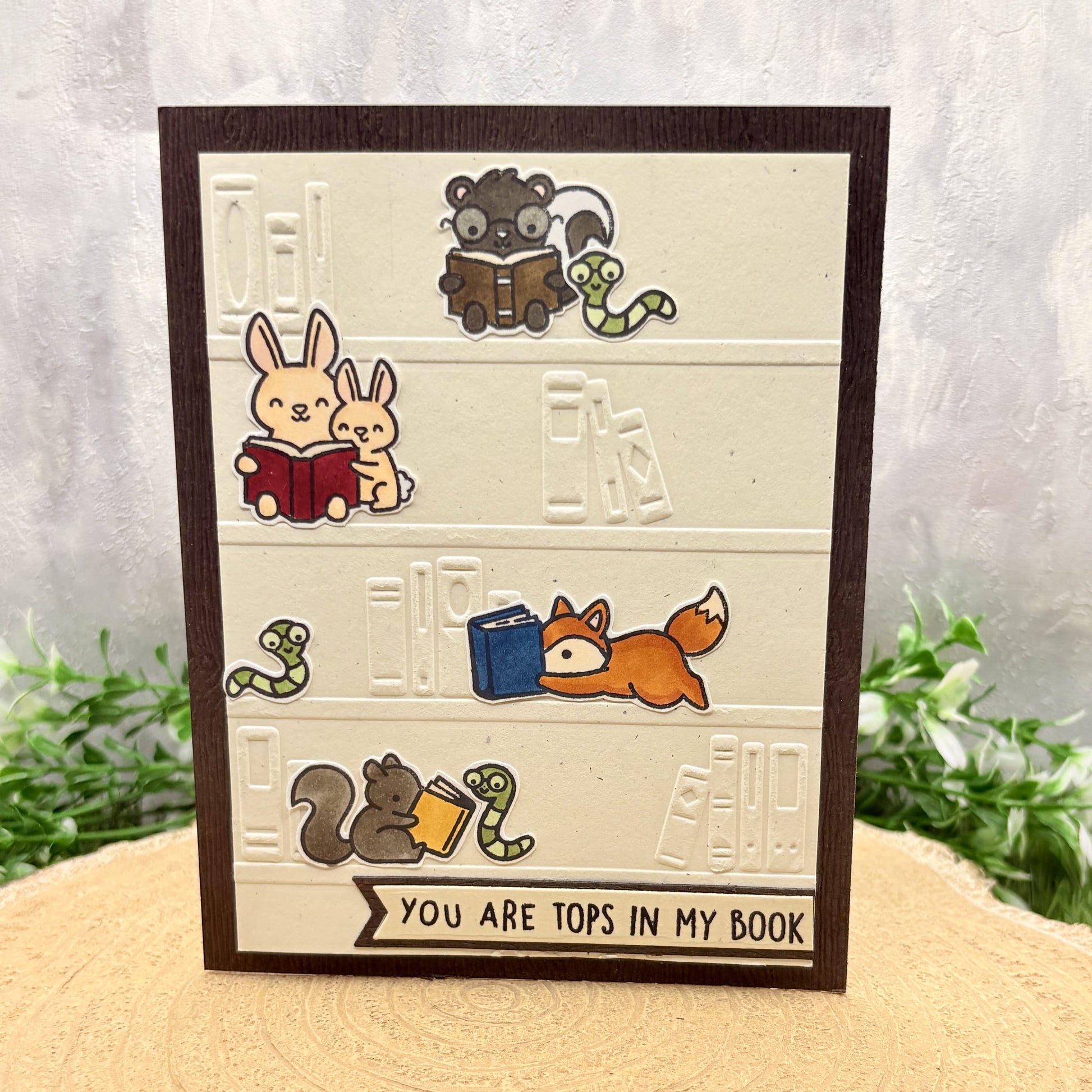 Top In My Book Handmade Card with Bookmark-2