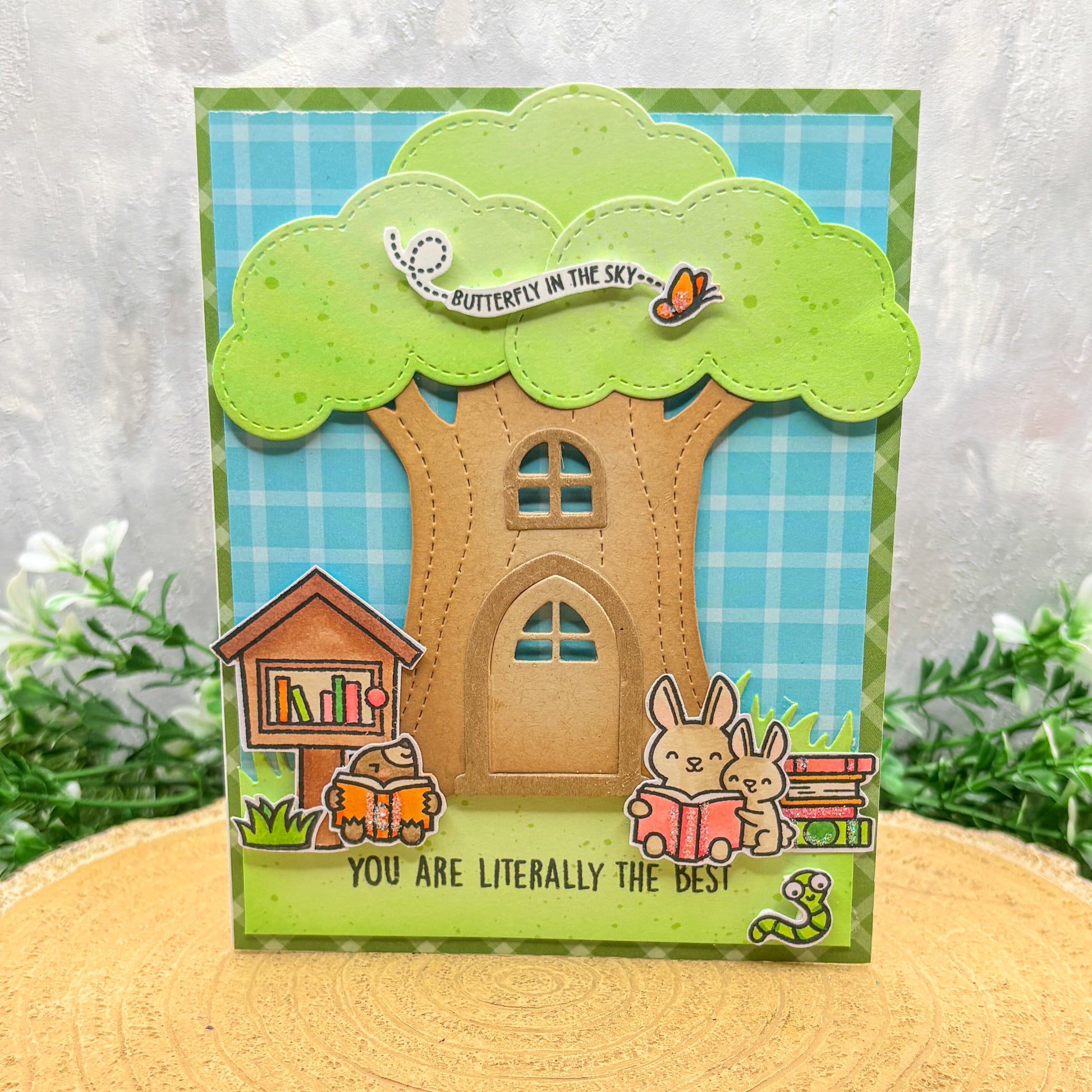 Tree House & Animals You Are The Best Handmade Card
