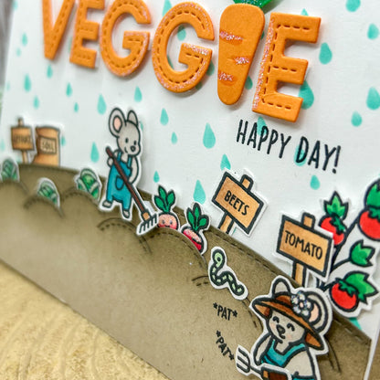 Veggie Happy Day Handmade Birthday Card-2
