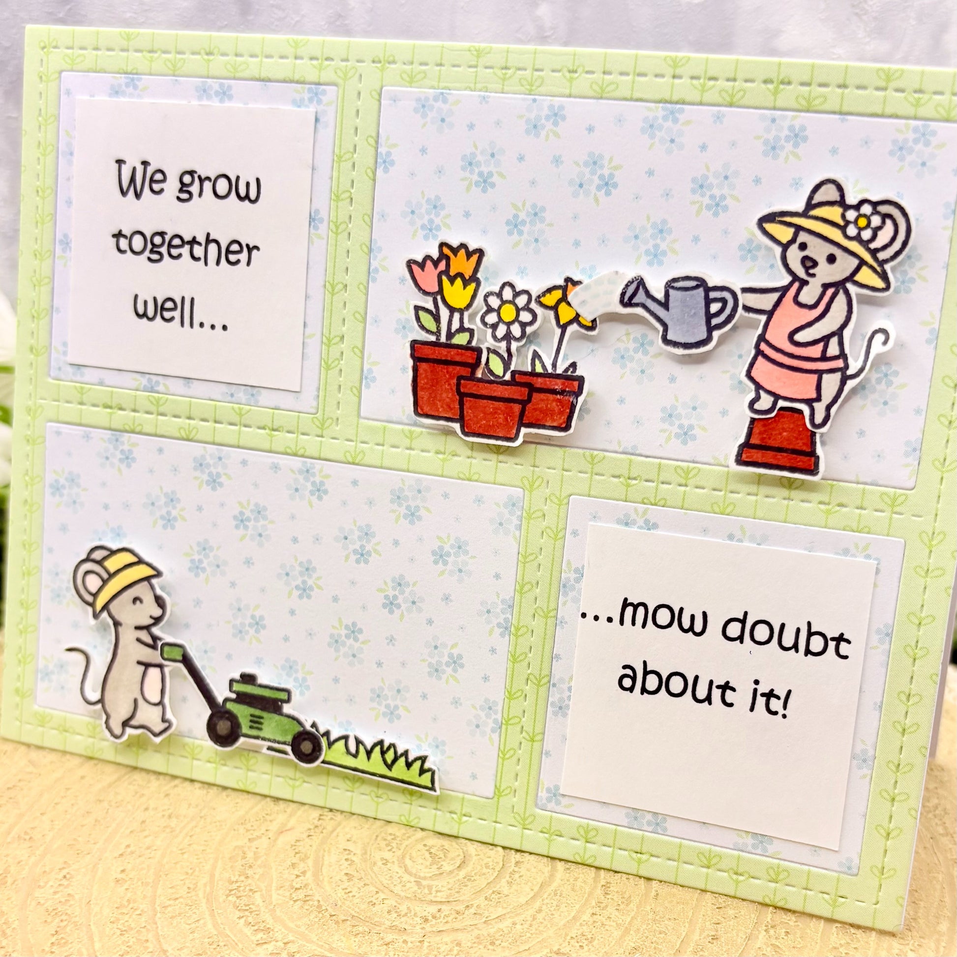 We Grow Together Love/Anniversary Handmade Card-3