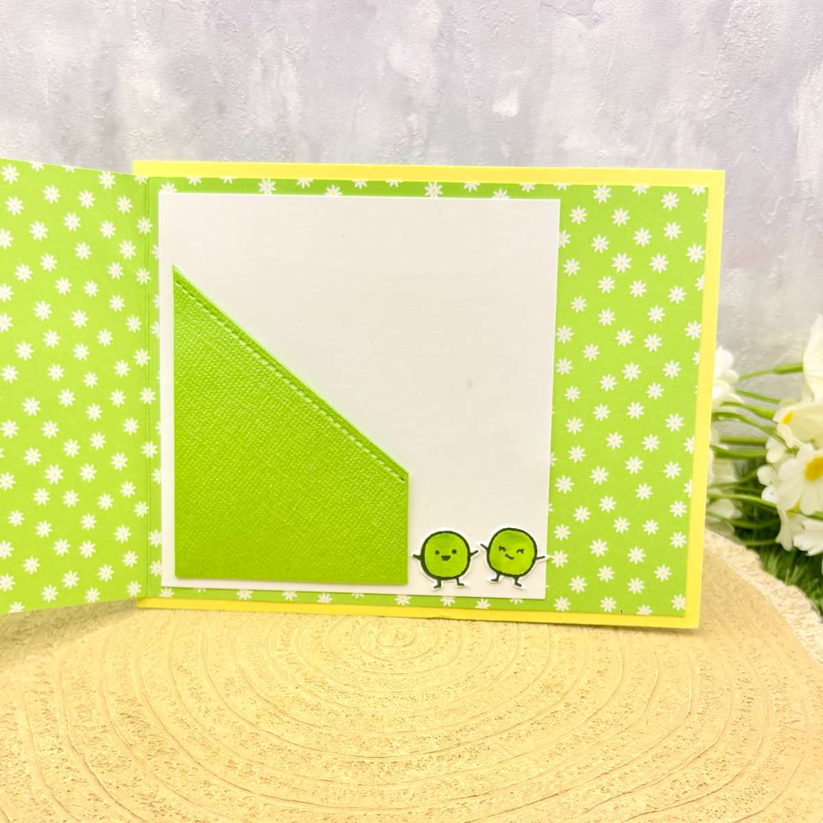 Welcome Sweet Pea Handmade New Baby Gift Card Holder Card-2