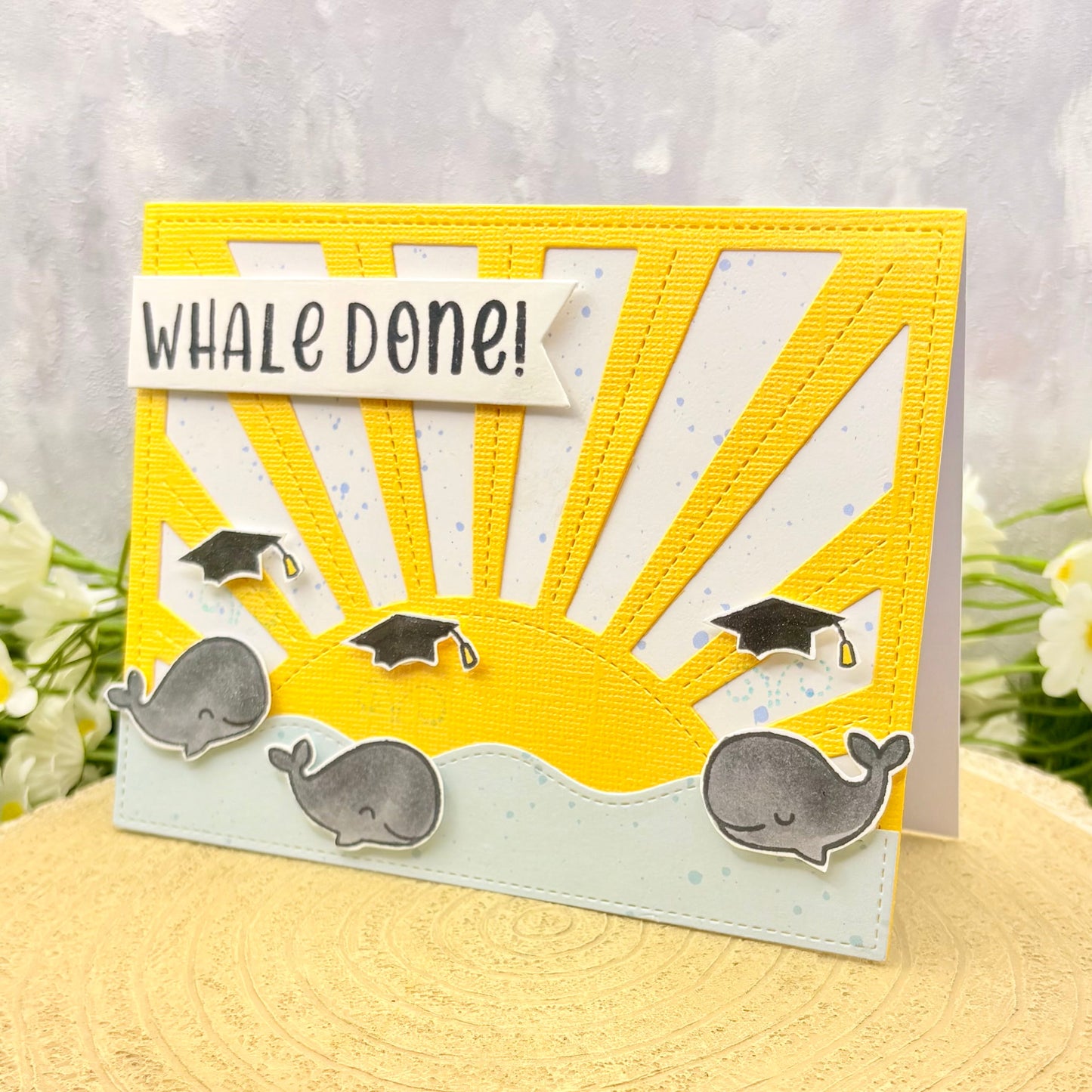 Whale Done Handmade Graduation Card-1
