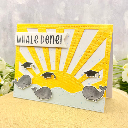 Whale Done Handmade Graduation Card-1