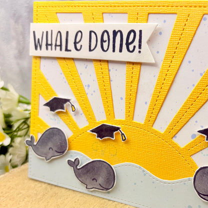 Whale Done Handmade Graduation Card-2