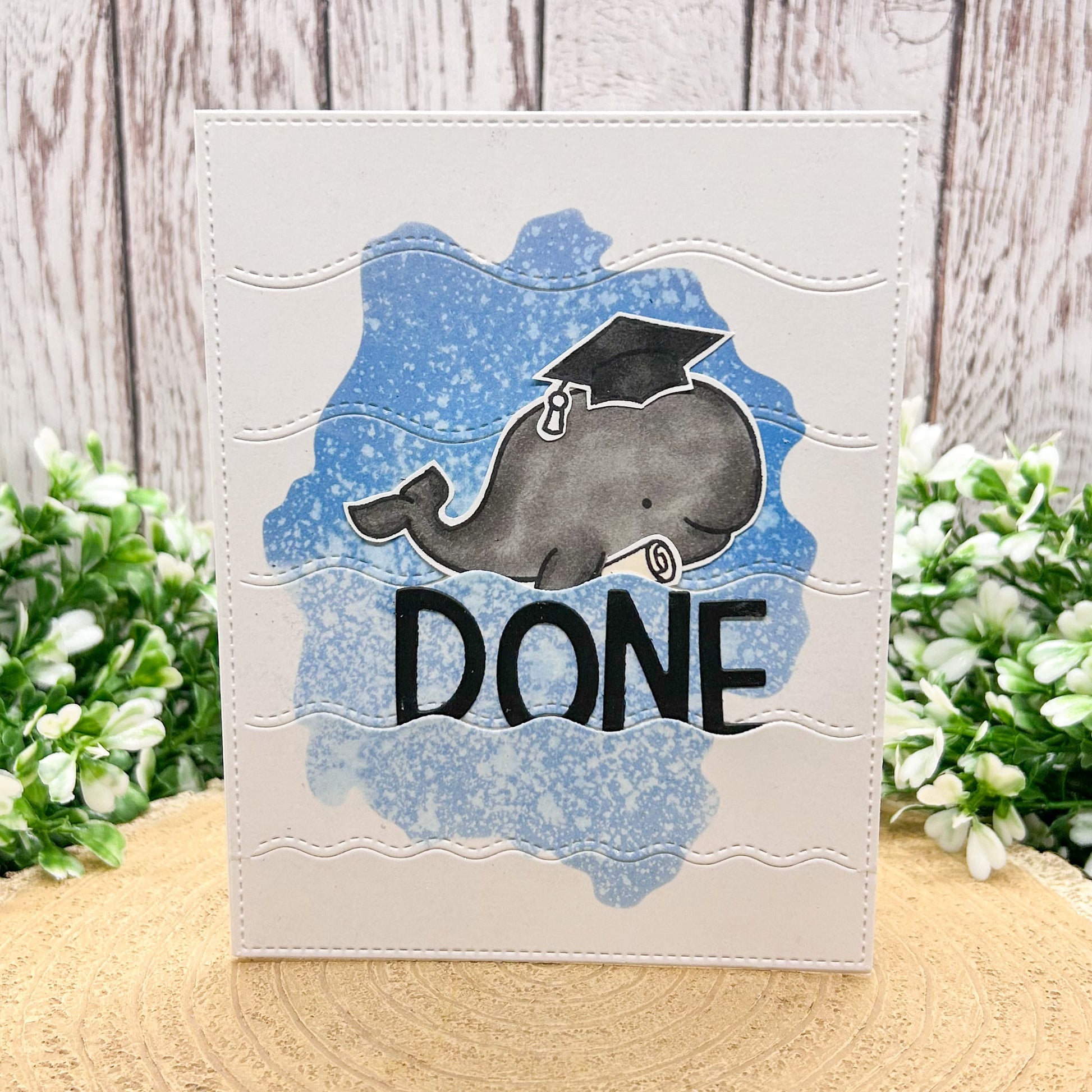 Whale Done Handmade Graduation Well Done Card