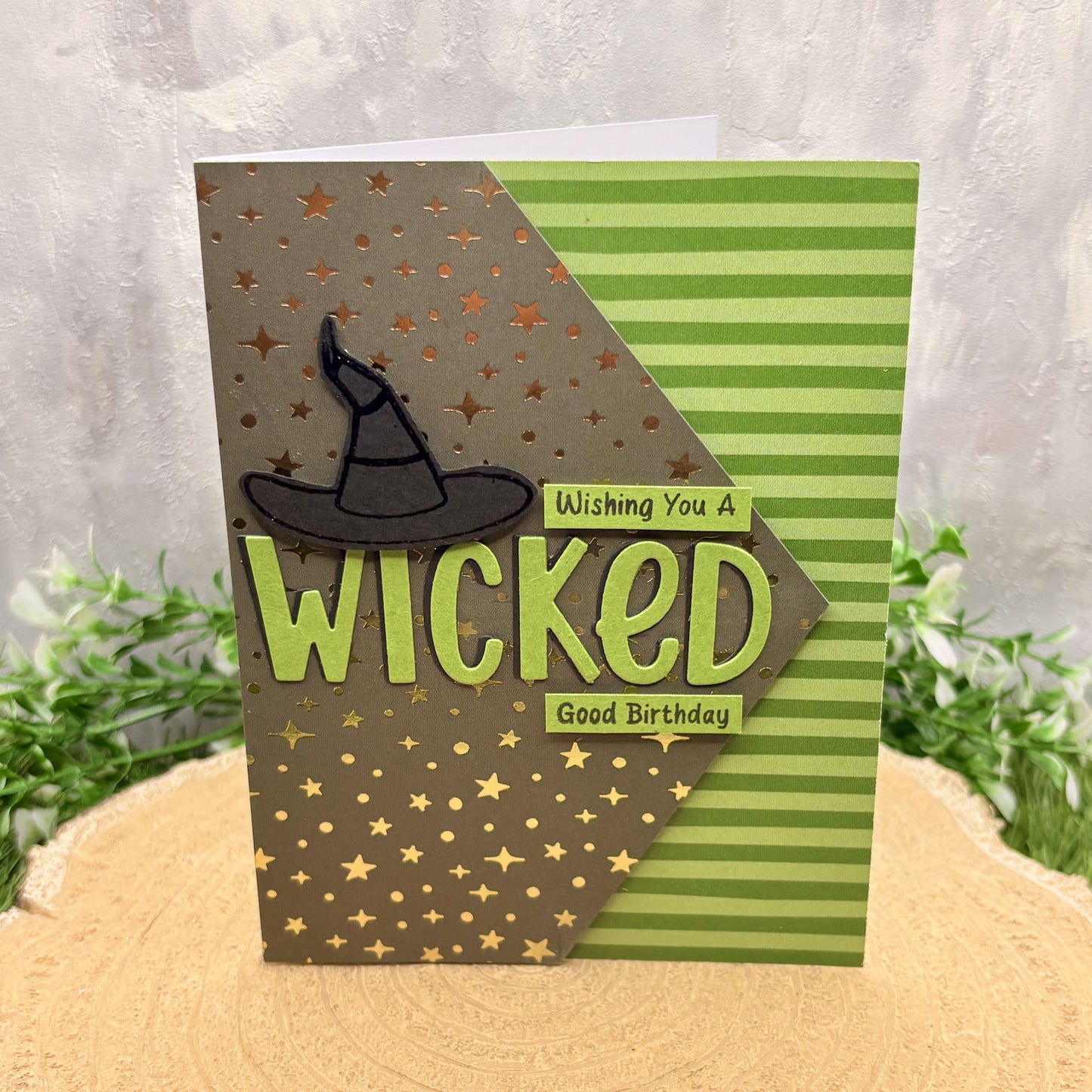 Wicked Witch Hat Handmade Character Birthday Card