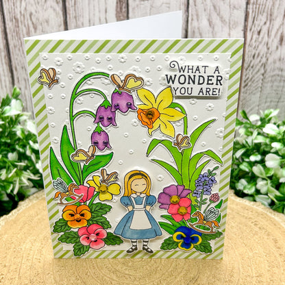 Wildflowers Alice Handmade Character Themed Card-1
