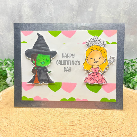 Witch Friends Handmade Galentine's Day Card