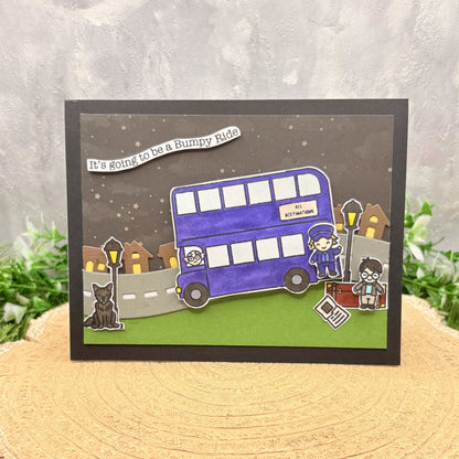 Wizard Magic Bus Handmade Character Card
