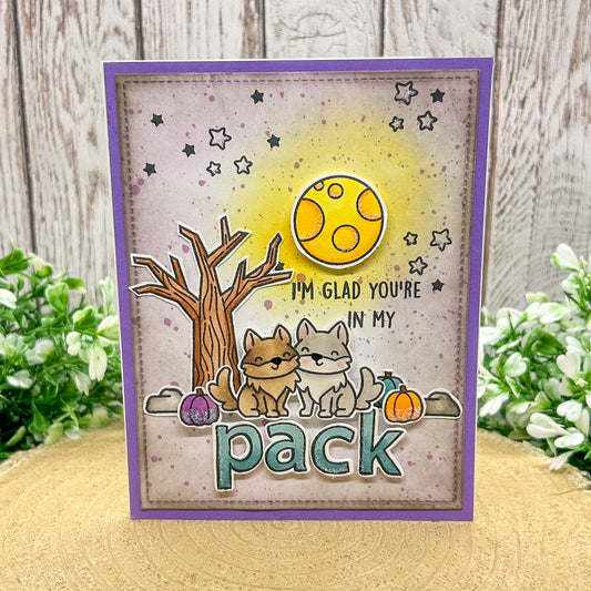 Wolves Glad You're In My Pack Handmade Card