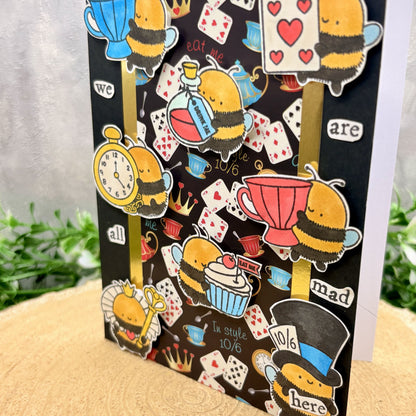 Wonderland Themed Bees Handmade Character Card-2