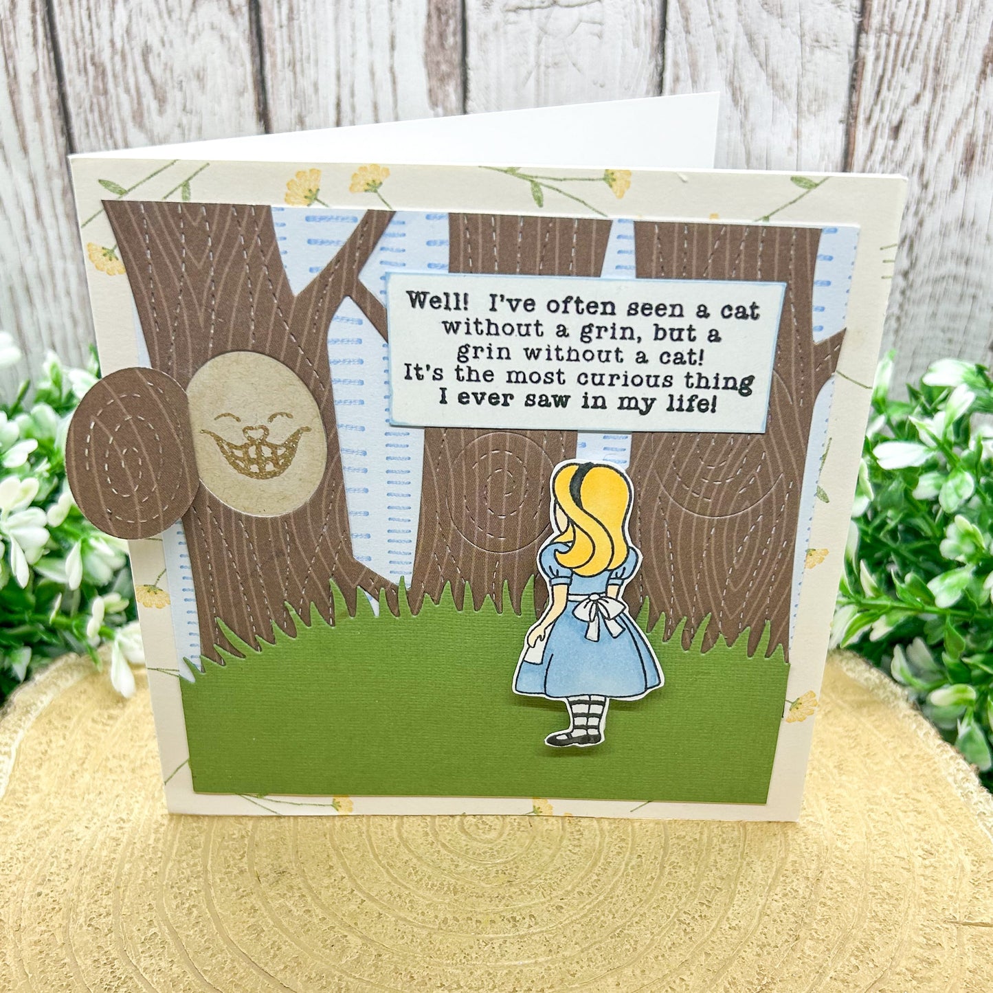 Woodland Alice Quote Handmade Character Themed Card-1