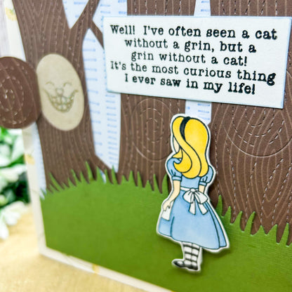 Woodland Alice Quote Handmade Character Themed Card-2
