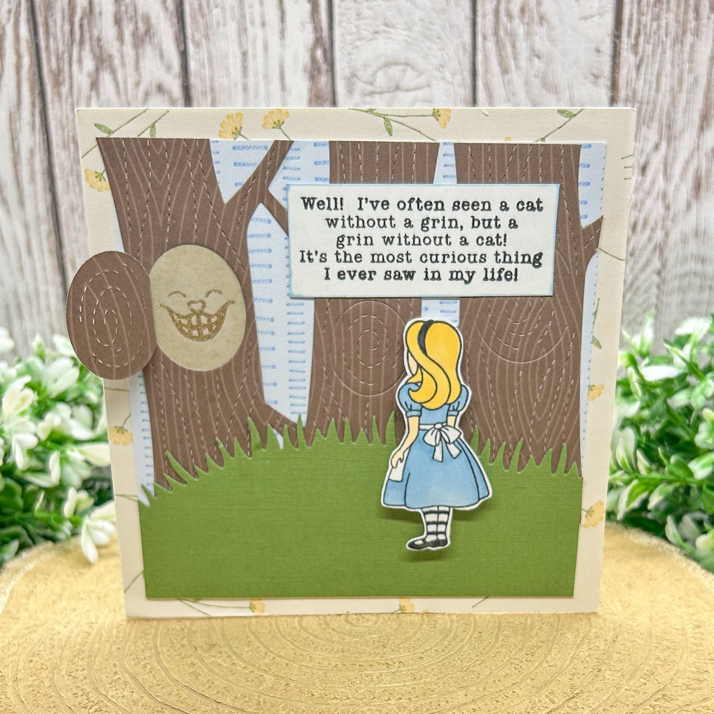Woodland Alice Quote Handmade Character Themed Card